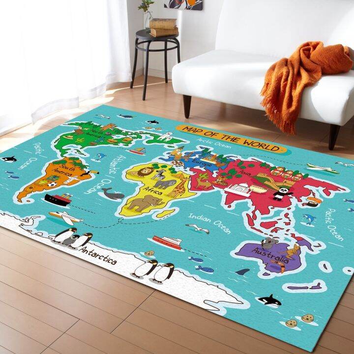 Easy to use bathroom World Map Carpets Home Living  Lazada PH