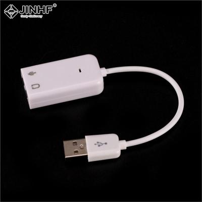 ร้อน USB 2.0เสมือน7.1ช่องภายนอก USB เสียงการ์ดเสียงอะแดปเตอร์การ์ดเสียงสำหรับแล็ปท็อปพีซี Mac ด้วยสายเคเบิล18.5เซนติเมตร