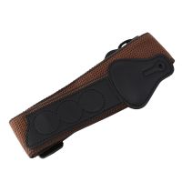 Guitar Strap with 3 Pick Holders 100% Soft Cotton Strap for Bass Electric &amp; Acoustic Guitars (Coffee)