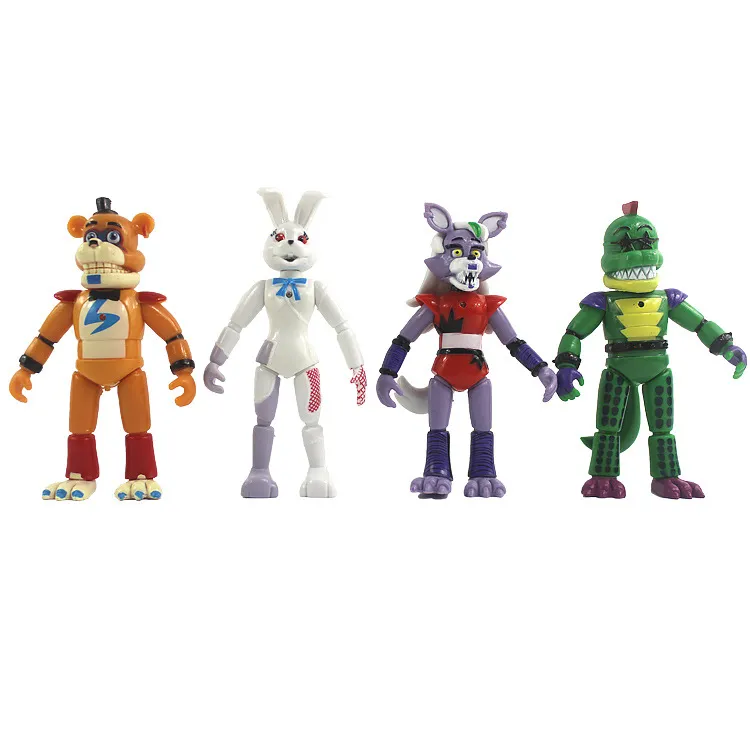 4pcs/set FNAF Five Nights Security Breach Freddy Action Figures Bonnie Foxy  Toy 5 Fazbear Bear Doll Model Toys Gift For Children - AliExpress