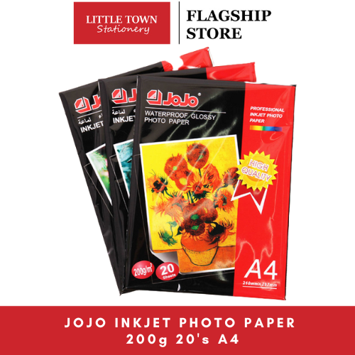 Jojo Waterproof Glossy Photo Paper 200gsm Size A4 20 Sheets Lazada PH