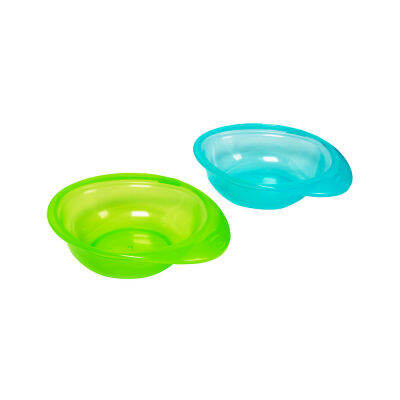 อุปกรณ์ทานอาหารเด็กเล็ก mothercare first tastes weaning bowls 2 pack - blue PB859