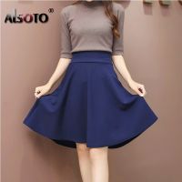 ‘；’ 2022 Summer Style Brand Women Skirt Elastic Faldas Ladies Midi Skirts  Girl Knee-Length Short Skirts Saia Feminina