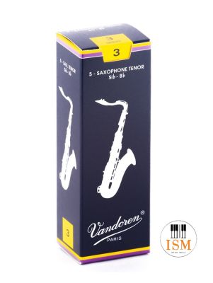 Vandoren ลิ้นเทเนอร์ แซกโซโฟน Tenor Saxophone Reeds รุ่น Traditional  NO.3 (Box of 5)