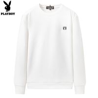 Playboy เสื้อกันหนาวคอกลมแขนยาวสําหรับผู้ชาย