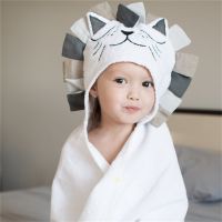 【DT】hot！ Cartoon Baby Hooded Cotton Bathrobe Infants for Poncho Newborn Infant Babys