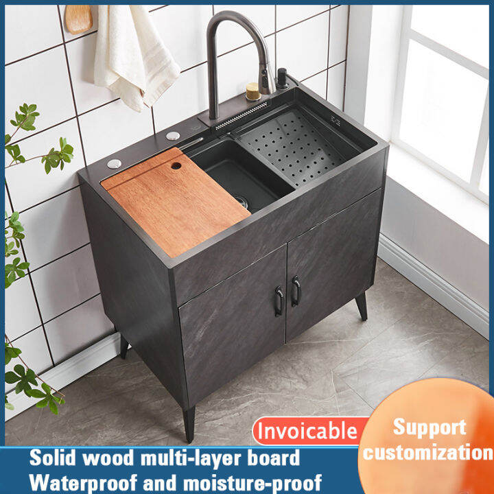 Stainless Steel Waterfall Kitchen Sink Storage Cabinet With 2 Doors And   7038d35bd4edbba8d5620005e3f2c930  720x720q80 