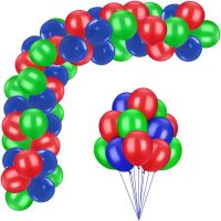 Blue Green Red Balloons Garland Arch Kit Latex Ballon Set Christmas Carnival Circus Themed Party Birthday Decorations Air Globos Balloons