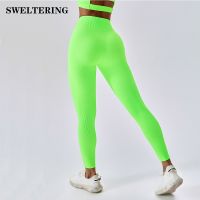 【CC】 New Waisted Pants Gym Leggings Sport Seamless Female Tummy Training Tights