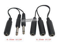 6.35mm. stereo mlae-female , female l/r mono adapter cable 26cm.