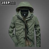 JEEP SPIRIT 1941แจ็คเก็ตผู้ชาย ESTD เสื้อโค้ทลำลองใหม่ฤดูใบไม้ผลิแจ็คเก็ตกลางแจ้งขนาดใหญ่ของผู้ชาย