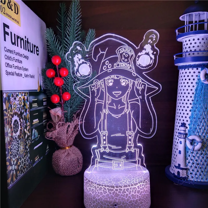 3d Led Lamp Anime Fire Force Maki Oze for Bedroom Decorative