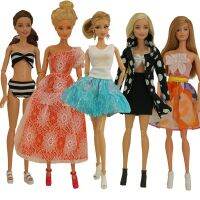 5Pcs/lot Fashion Doll Clothing Sets Clothes Casual Party Dress Suits Swimsuits For Barbie Doll Best Gift Baby Toy