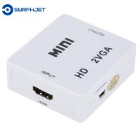 SWRFH HDMI เป็น VGA HDMI อะแดปเตอร์แปลง VGA ตัวแปลงวิดีโอปลั๊กแอนด์เพลย์การแปลงสัญญาณ1080P สำหรับ XBOX360/บลูเรย์ดีวีดี/ชุด HD กล่องด้านบนโปรเจคเตอร์ /Crt