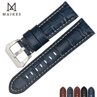 ▶★◀ Suitable for Panerai genuine leather watch strap PAM mens calf leather fat sea crocodile pattern watch chain 22 24 26mm