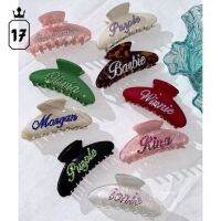 【jw】▲∋  Fashion Rhinestone Letters Hair Claw Barrettes Personalized Name Acetate Birthday for