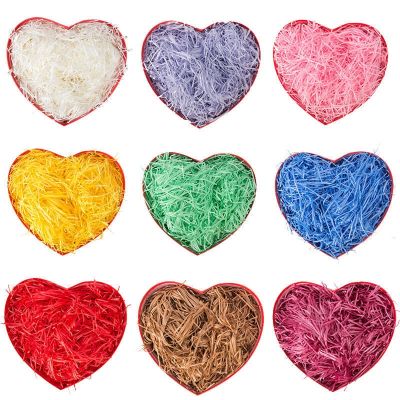 30/50/100g Paper Raffia Candy Gift Box Filling Material Color Shredded Crepe Paperhome Decoration Birthday Holiday Decoration