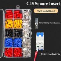 ✥✁✁ C45 Insert 1.5-10mm2 Red Copper Circuit Breaker Plug Pin-Shaped Cable Cold pressed wire terminal Sheath-Set Plug Cable-Wire Pin