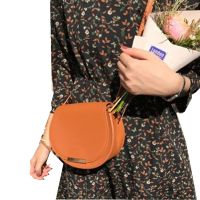 Korean Style Retro Elegant Simple Half Round Women Sling Bag