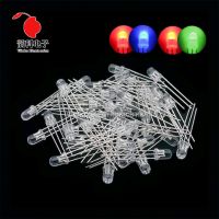 【HOT】 50pcs F5 5MM Round Clear / Fog Two Color Common Anode / Cathode LED Red  amp; Green Red  amp; Blue Bi-Color 3 Pins Light Emitting Diode