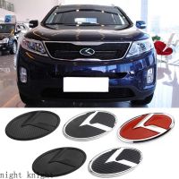 Hot New Car Front Grille Emblem Rear Trunk Badge for KIA K3 K5 RIO Sportage sorento optima forte ceed Auto 3D Steering Wheel Center Sticker Accessories zhi