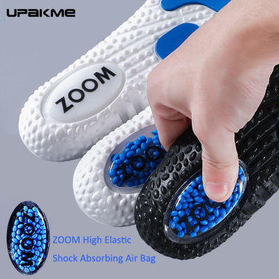 UPAKME PORON Air Cushion Insoles PU Memory Foam Sports Support Inserts ZOOM Popcorn Orthopedic Shoes Pads For Feet Men Women Pad