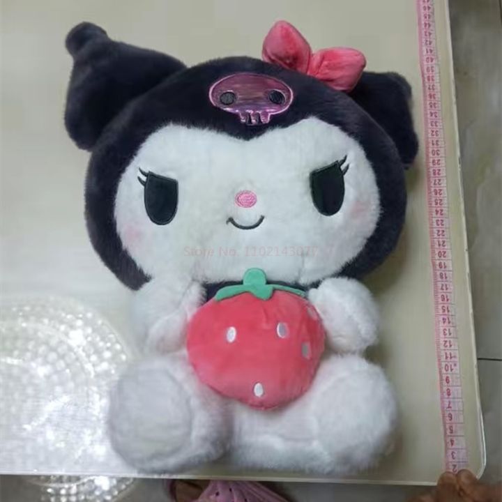 ของขวัญของเล่นหมอนตุ๊กตาน่ารักการ์ตูนซีรีส์สตรอเบอร์รี่-sanrio-kuromi-my-melody-ขนาด60ซม-ตุ๊กตากำมะหยี่รูปสัตว์