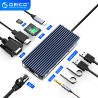 ORICO USB C HUB Type C to Multi USB 3.0 PD RJ45 Carder Reader Dock Splitter for PC Pro Accessories