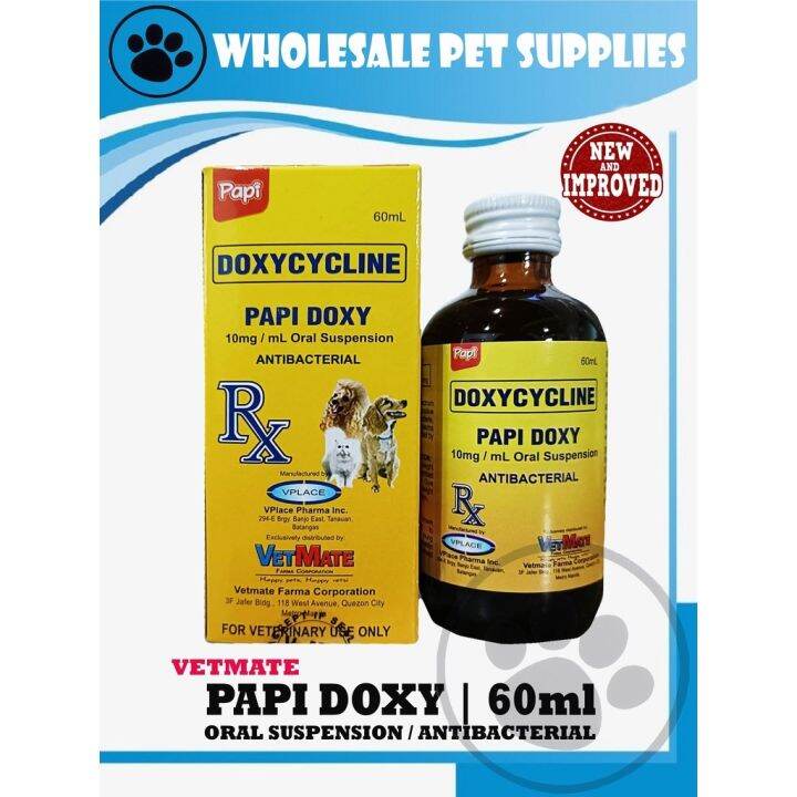 PAPI Doxy Antibacterial (20mg/ml Oral Suspension) 60mL Lazada PH