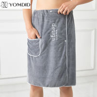 YOMDID Wearable Men Bath Towel Soft Microfiber Bathrobe With Magic Pocket For s Gym Beach Sauna Spa Swimming Running Towel