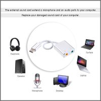 Connector Type C Cable Sound Card Splitter External Adapter Headphone Usb Sound Card External Adapter With 3.5Mm Female