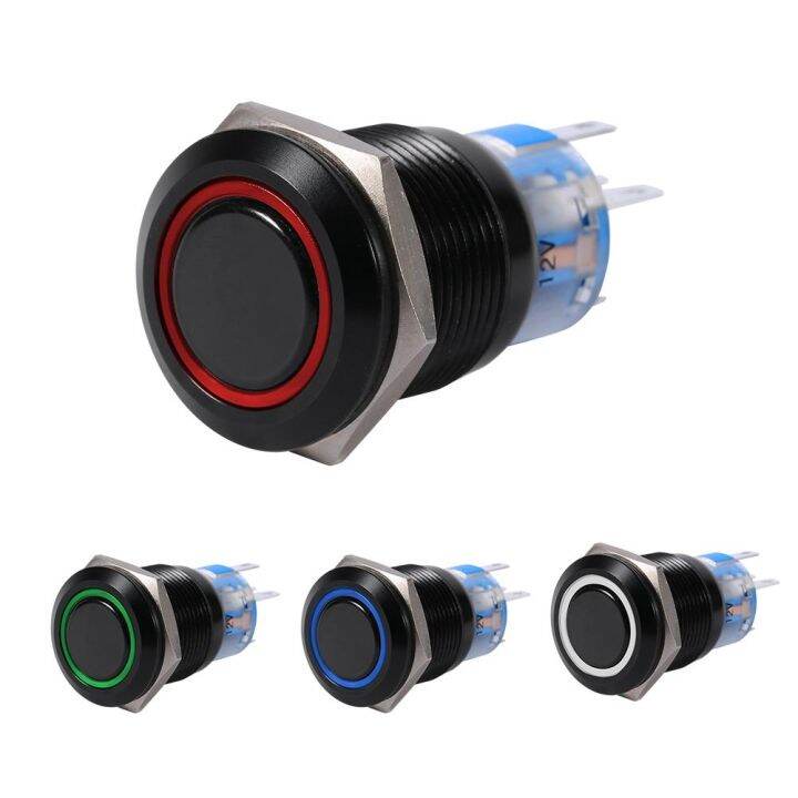 19mm-12-24v-led-on-off-black-waterproof-car-auto-self-locking-latch-push-button-flate-switch-universal