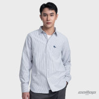 GALLOP : Striped Oxford Casual Shirt เสื้อเชิ๊ตแขนยาวลายริ้ว รุ่น GW9035 สี Navy Blue - กรม / ราคาปกติ 2,190.-