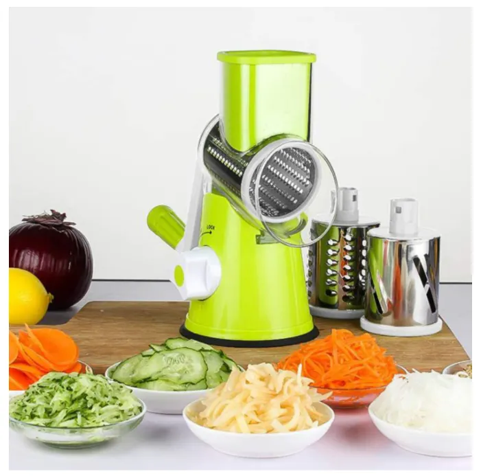 Tabletop Drum Grater 3 in 1 multi purpose rotary grater – Raines