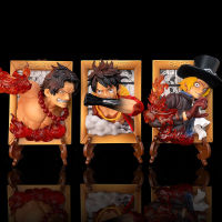 Anime Ace Luffy Sabo 3D Photo frame Ornaments Action Figure Home decorations PVC Collection model kids Toys gift