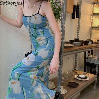 Spaghetti Strap Nightgowns Women Breathable Slender Floral Nightwear Sleeveless Gentle Sweet Sexy Sleepwear Lounge Outwear Chic