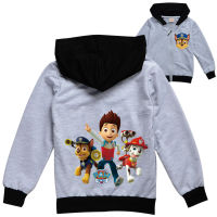 [สต็อก] Paw Patrol เด็กเสื้อผ้าแขนยาวเด็กเด็กแจ็คเก็ตเด็กผู้ชายสาวฤดูใบไม้ผลิฤดูใบไม้ร่วง Hoodie เสื้อคลุมแบบมีซิป2ชิ้นชุดผ้าฝ้าย + โพลีเอสเตอร์ Cardigan