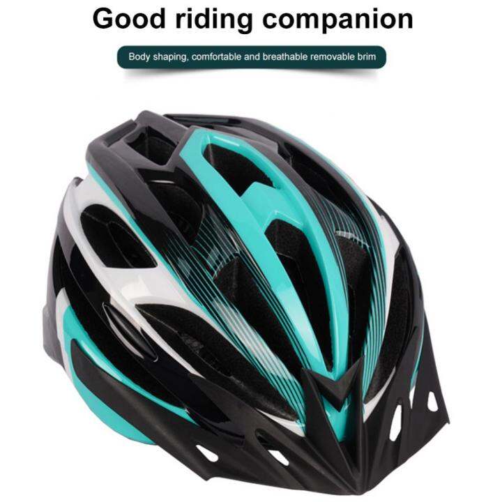 ultralight-หมวกกันน็อคจักรยานพร้อมไฟท้าย-led-แบบถอดได้-mountain-road-bike-riding-safety-anti-collision-cap-sports-gear-helmet