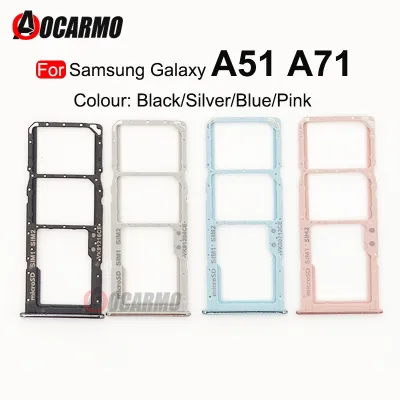 Aocarmo Dual amp; Single Sim Card Tray Slot For Samsung Galaxy A51 A515F A71 A7150 A715F New SIM Micro SD Card Holder Replacement