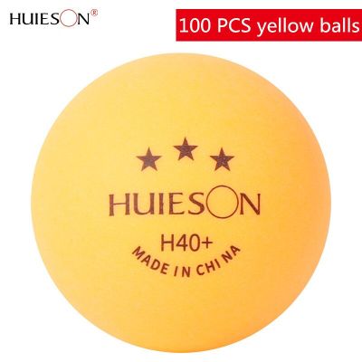 Huieson ลูกปิงปองวัสดุใหม่3ดาว40 + ABS ลูกปิงปองทำจากพลาสติกลูกบอลสำหรับฝึกซ้อม