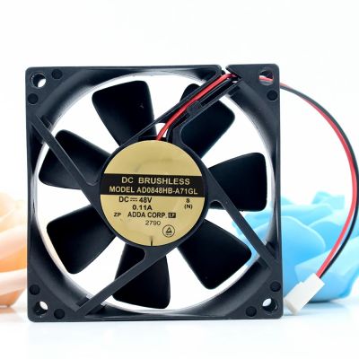 AD0848HB-A71GL 8025 80มม. 8ซม. DC 48V 0.11A Server Inverter พัดลมระบายความร้อนตามแนวแกน80X80X25MM