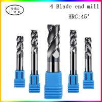 Hrc45 4 ขลุ่ยดอกเอ็นมิล 50L 75L 100L 1.5mm 2mm 6mm 8mm 12mm 14mm ~ 20mm CNC milling fixture cutter metall fixture milling machine