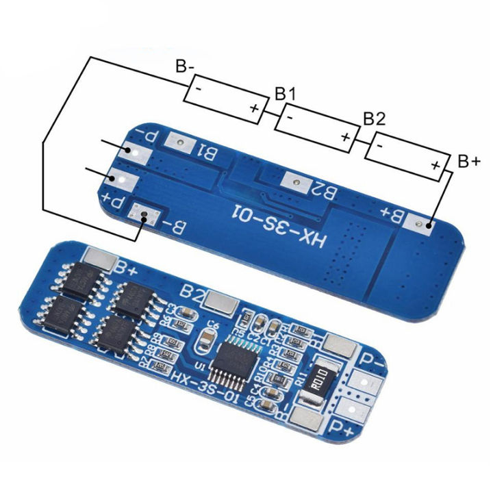 2ชิ้น13s-12v-18650-10a-เครื่องชาร์จ-bms-แบตเตอรี่ลิเธียมลิเธียมไอออนแผ่นป้องกันแผงวงจร11-1v-12-6v