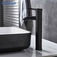 ULGKSD Bathroom Basin Faucet Sink Faucet Bathroom Faucet Black Paint Basin Mixer Tap Brass Modern Bathroom Mixer Taps