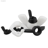 ☬❂﹊ DIN315 Nylon Wing Nut M4 M5 M6 M8 Nylon Hand Tighten Nut Wingnut Black White Butterfly Nut Ingot Plastic Wing Nuts To Fit Bolts