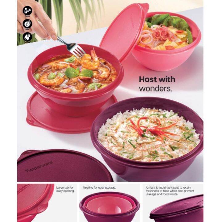 Tupperware Round Wonderlier Bowl Level Set Lazada
