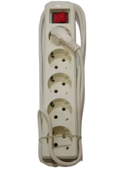 Stop Kontak Colokan Listrik 5 Lubang 5 Meter Kuningan Switch On Off ...