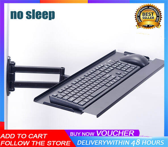 Computer keyboard tray desktop mounted, fully adjustable, 22 lb