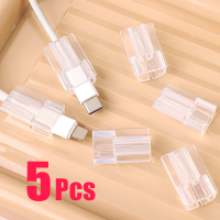 5Pcs TPU CABLE Organizer CLEAR Protector Charger ป้องกันสายเคเบิลเครื่องมือ Organizer สำหรับ Type C สายชาร์จสาย USB-sgretyrtere