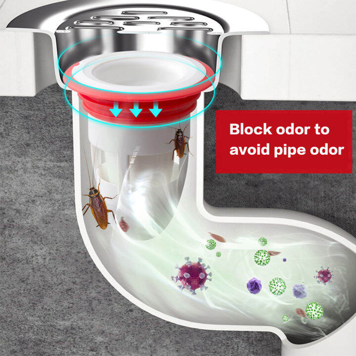 Drain Deodorizer Sewer Deodorant Cover Smell Toilet InsectProof